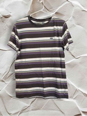 Vans Men’s Striped T-Shirt – Classic Skate Style